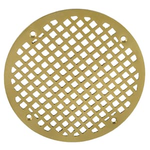 8 in. Round Replacement Strainer with 4 Screws in Chrome Plated for Metal Spuds for Shower/Floor Drains