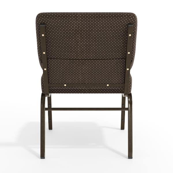 Carnegy Avenue Fabric Stackable Church Chair in Brown CGA-FD