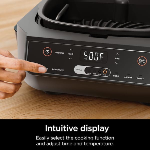 NINJA Foodi 6-in-1 Indoor Grill & 4 qt. Black Air Fryer with Roast, Bake,  Broil, Dehydrate, 2nd Generation EG201 - The Home Depot