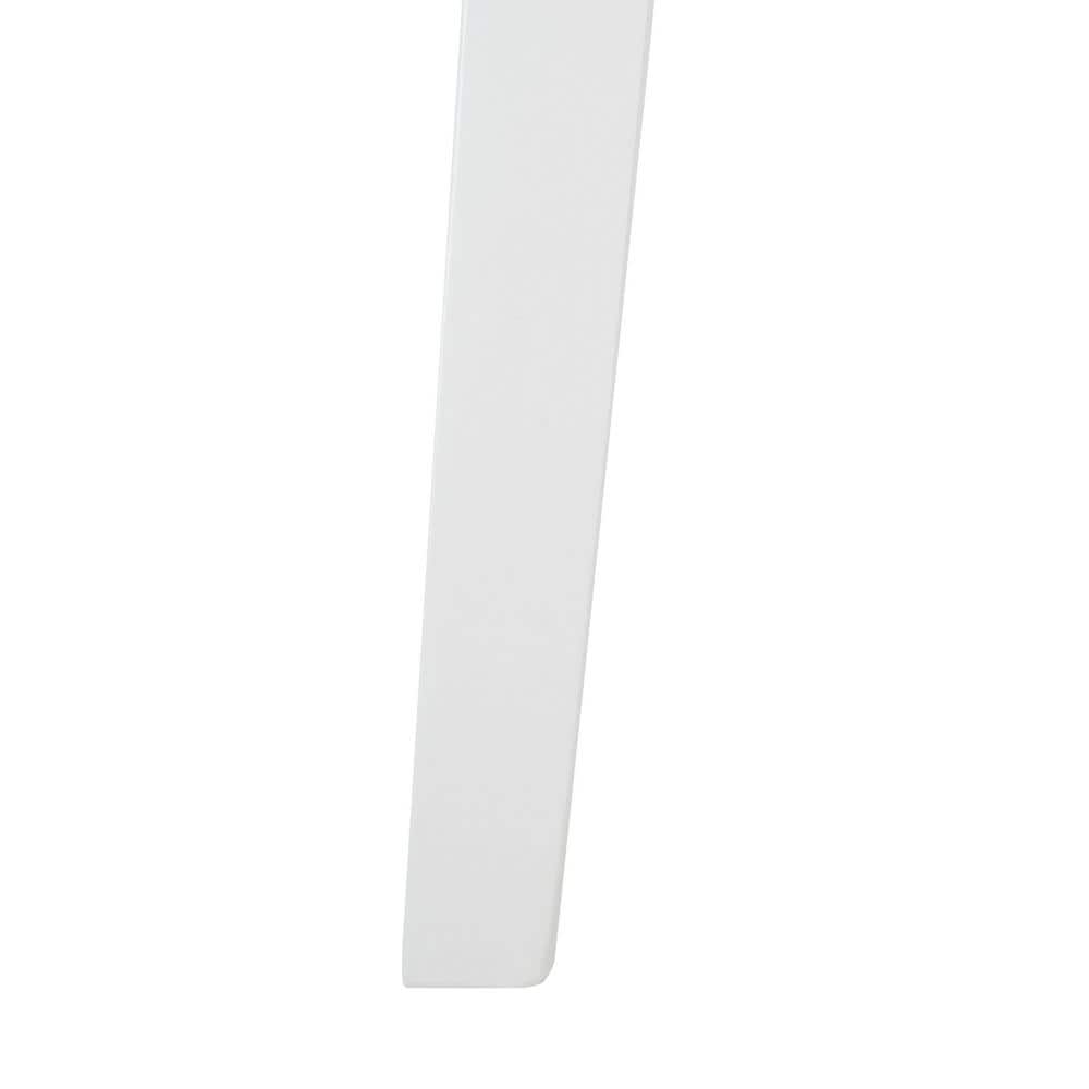 White Wood and Metal Retro Accent Table with Storage