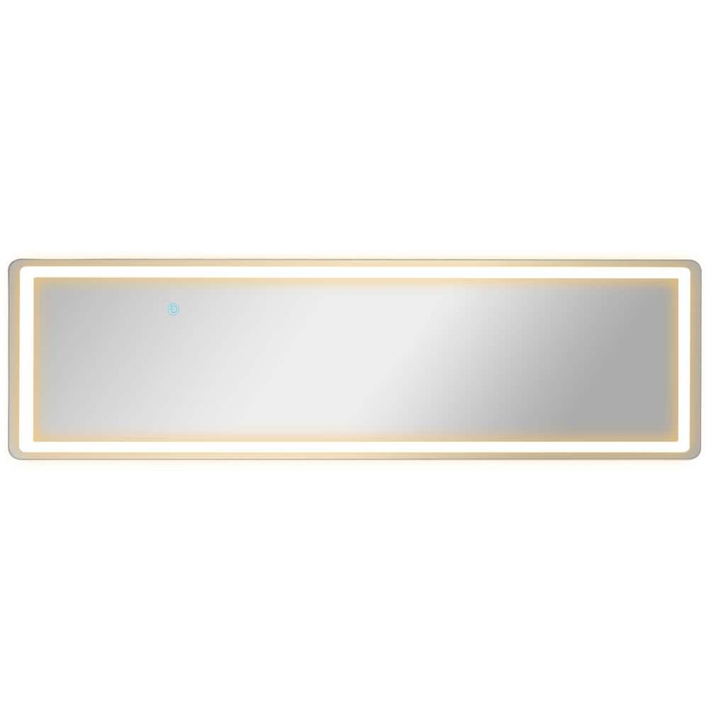64 in. W x 21 in. H Rectangle Adjustable Brightness LED Light Bathroom Mirr