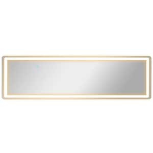 64 in. W x 21 in. H Rectangle Adjustable Brightness LED Light Bathroom Mirror Wall Full-Length Dresser Mirror 3 Color