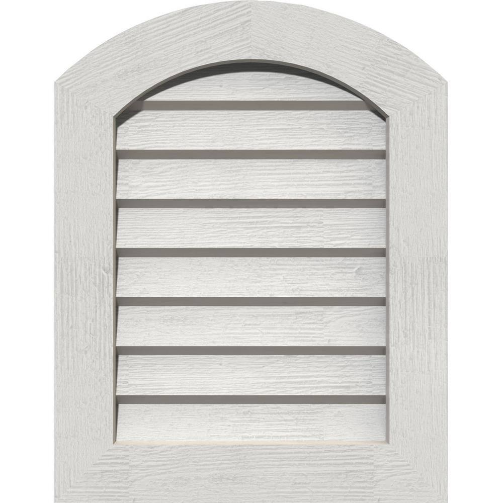 "19"" x 39"" Round Top Primed Rough Sawn Western Red Cedar Wood Paintable Gable Louver Vent Non-Functional" price history on PriceWatchPro