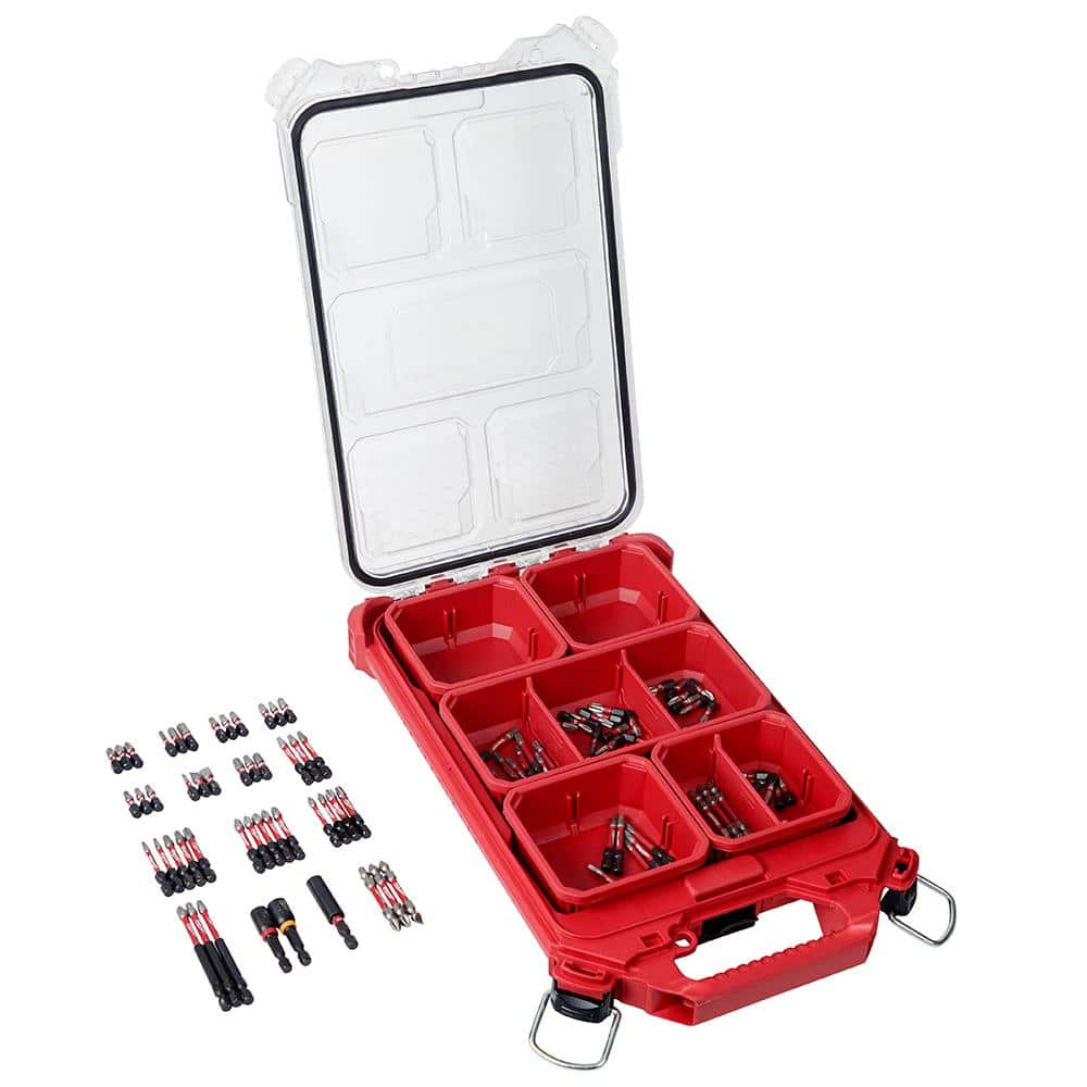 Milwaukee SHOCKWAVE Impact Duty Alloy Steel Screw Driver Bit Set with  PACKOUT Case (100-Piece) 48-32-4082 - The Home Depot