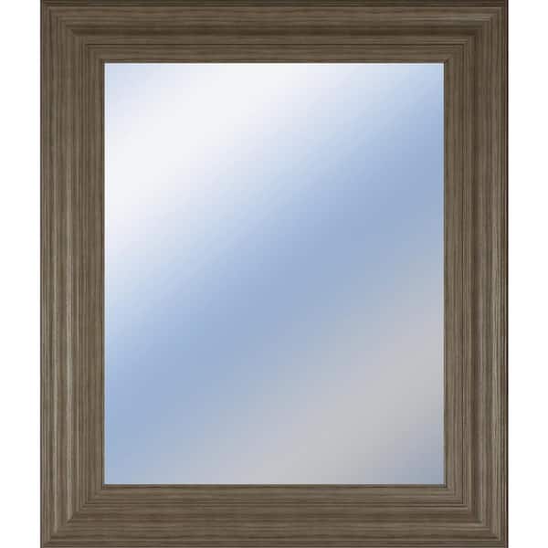 Classy Art Medium Rectangle Silver Hooks Classic Mirror (22 in. H x 26 in. W)