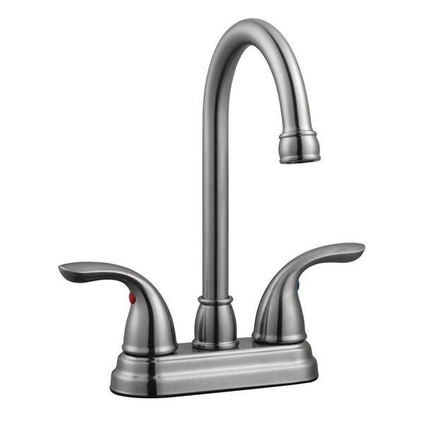 Design House Ashland 2-Handle Bar Faucet in Satin Nickel