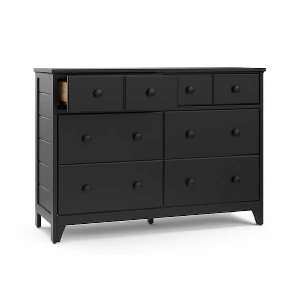 6 drawer dresser black target A Line V Neck 2 Pieces Black Satin Long Prom Dress with Leg Slit, 2 Pi   Shiny Party