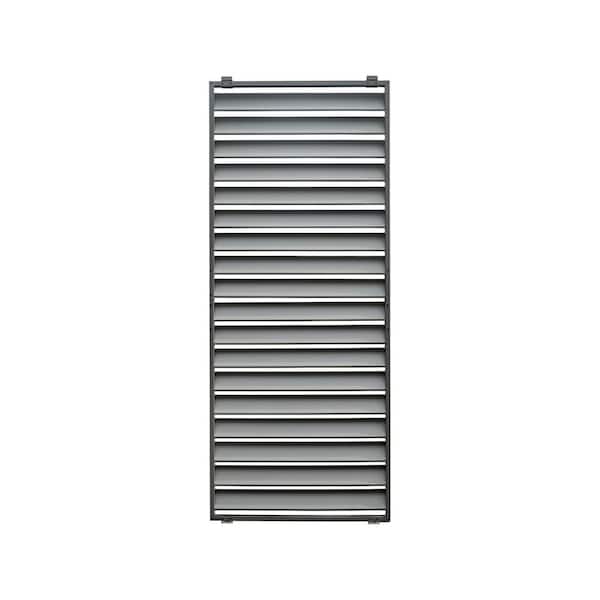 cenadinz 1-Piece 35 in. L x 85 in. H Aluminum Gray Outdoor Pergola Accessories Louvered Pergola Screen