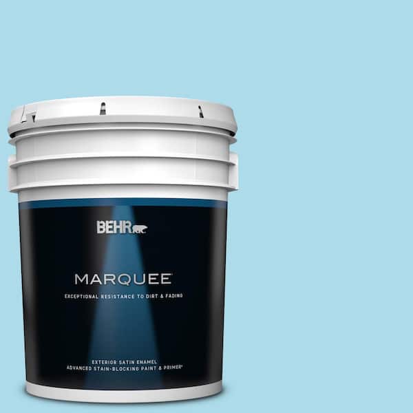 BEHR MARQUEE 5 gal. #530A-3 Frosty Glade Satin Enamel Exterior Paint & Primer