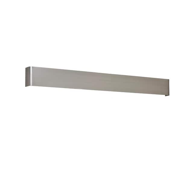 Unbranded Long Steak 43 in. 2-Light Aluminum LED Wall Sconce with White Acrylic Shades