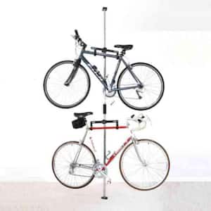 Sparehand Q-Rak II Floor-To-Ceiling Freestanding Adjustable Bike Rack Storage, Max Weight Limit 80 lbs., Black