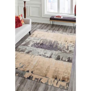 Hand-Tufted Wool/Viscose Green 9 ft. x 12 ft. Contemporary Abstract Palermo Area Rug
