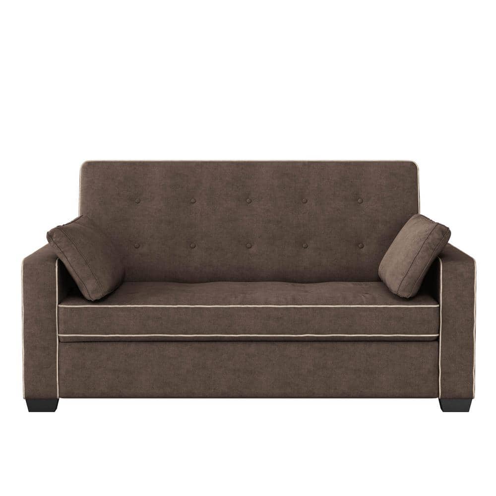 Serta Augustus 72.6 in. Java Polyester Queen Size Sofa Bed Augustus