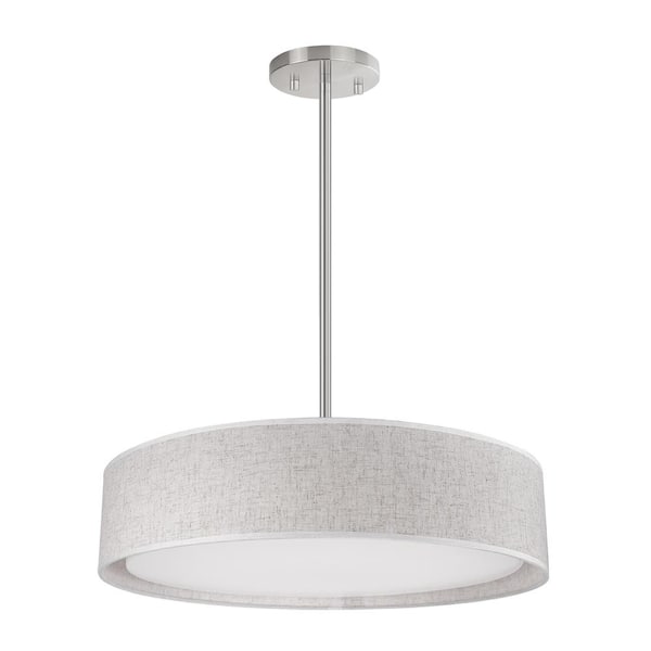 Dalton 20 in. 1 Light 30-Watt Beige Integrated LED Pendant Light