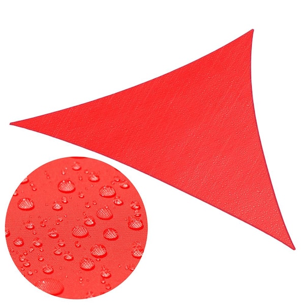 Waterproof 12 ft. x 12 ft. x 12 ft. Triangle Shade Sail - Red