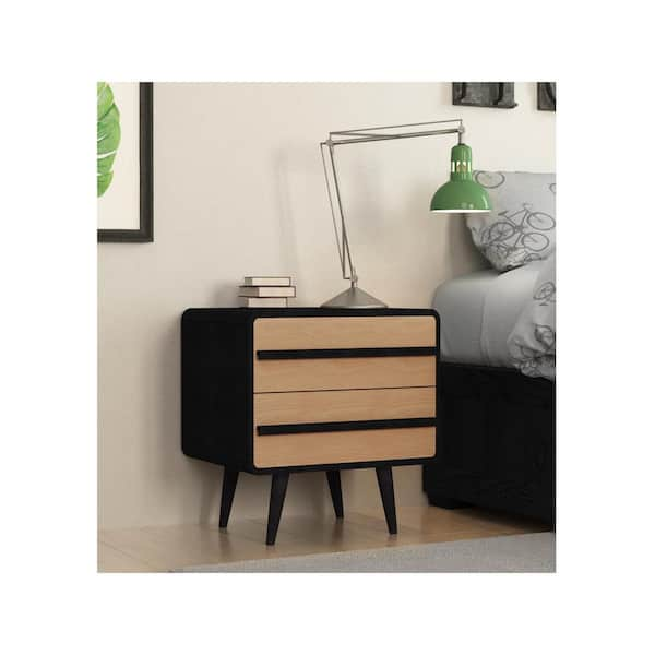 REN HOME - THE ART OF SCANDINAVIAN DESIGN Tilaa 2-Door Night Stand - Black/Oak