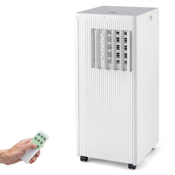 Costway 7100 (DOE) BTU Portable Air Conditioner Cools 350 Sq. Ft. with Dehumidifier Remote in White