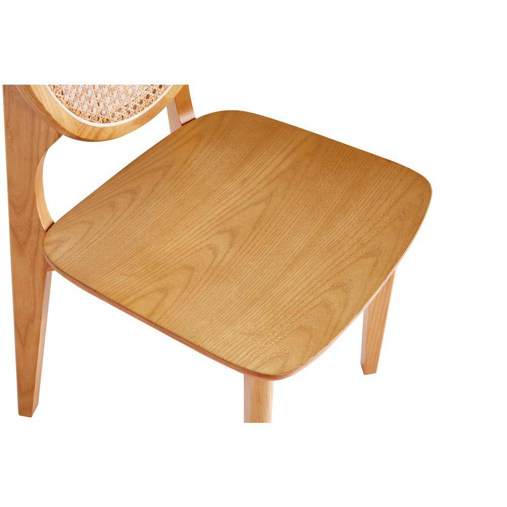 Versailles Nature Cane and Ash Wood Circular Side Chair