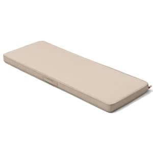 59 in. x 18.5 in. Leisure Outdoor Bench Cushion in Beige