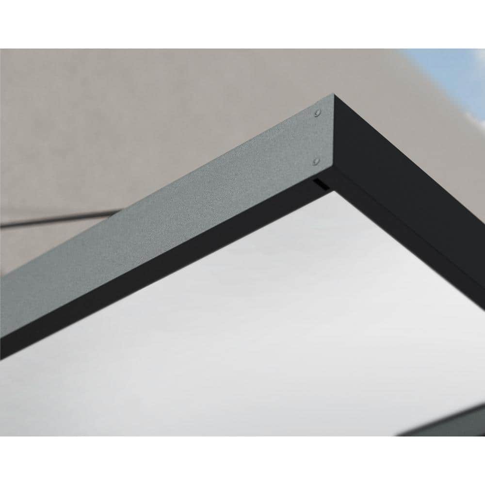 Sophia XL Gray Aluminum and Mist Acrylic Door and Window Awning