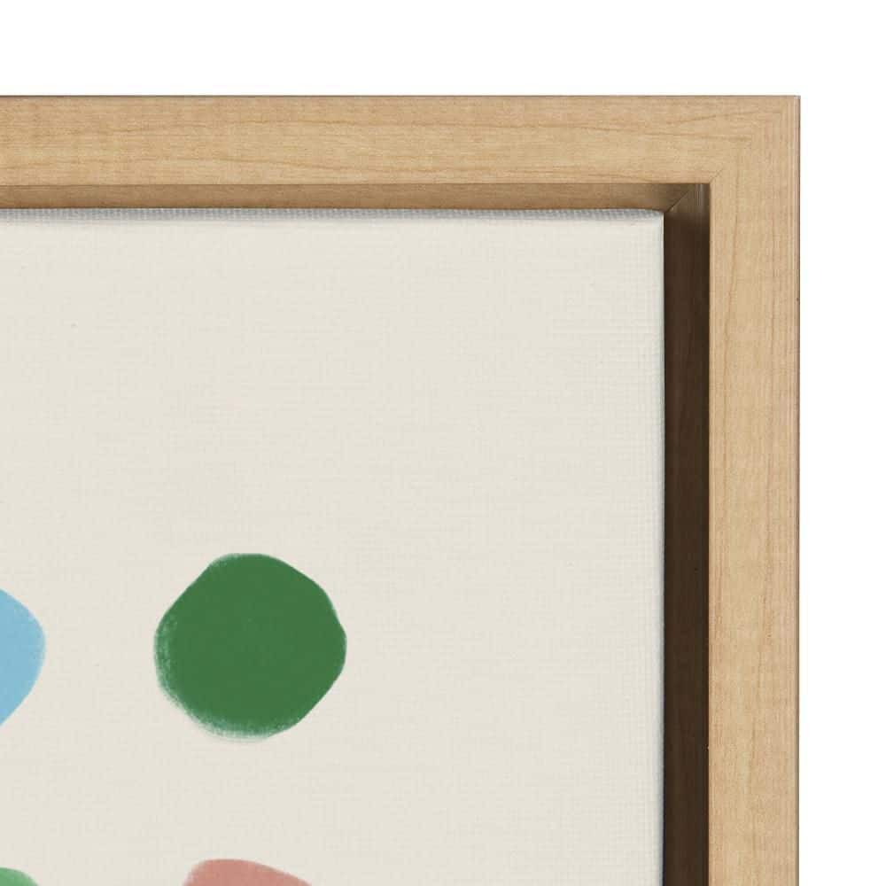 Colorful Abstract Polka Dot Framed Canvas Wall Art Set