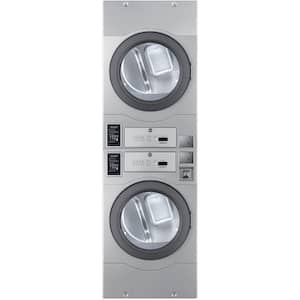 Commercial Laundry 7 cu. ft. Grey Stacked Gas Dryer, Coin-Operated and Free Use