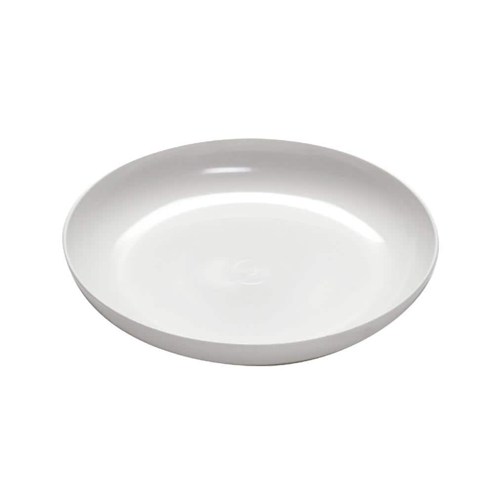 Oasis 9 in. White Lomey Designer Dish (Case of 12) 1412 - The Home Depot