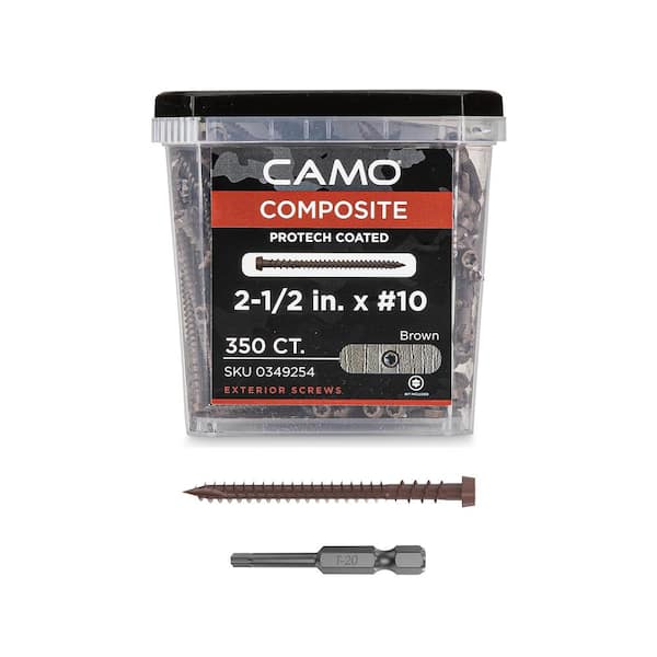 CAMO #10 2-1/2 in. Brown Star Drive Trim-Head Composite Deck Screw (350-Count)