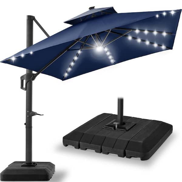 best square patio umbrellas FIM P-Series 9.5' Cantilever Umbrella 9.5' x 9.5' Go big this sunny season with an umbrella built for more Best Selection Large Commercial Umbrellas