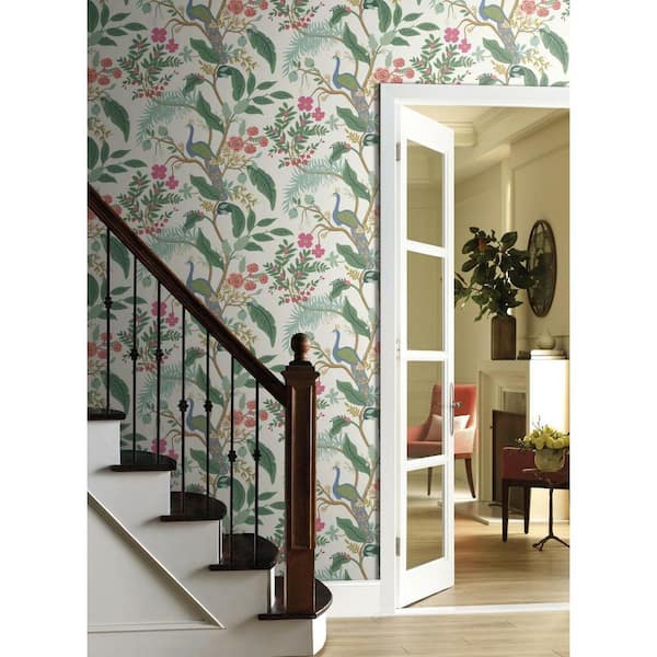 60.75 sq. ft. Peacock Wallpaper