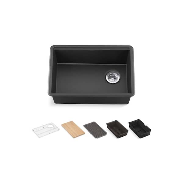 Billings 27 in. Undermount Single-Bowl Workstation Kitchen Sink