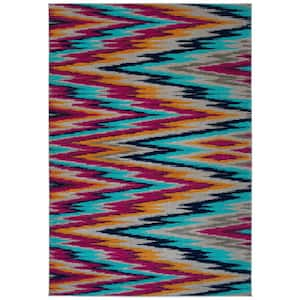 Legata Collection Multi 2' x 3' Rectangle Residential Indoor-Outdoor Throw Rug