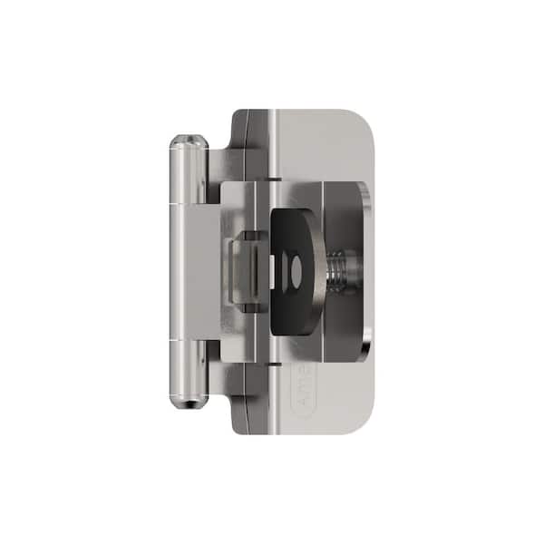 Amerock Polished Chrome 3/8 in. (10 mm) Inset Double Demountable, Cabinet Hinge (2-Pack)
