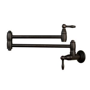 Wall-Mounted Pot Filler Faucet in Oil Rubbed Bronze