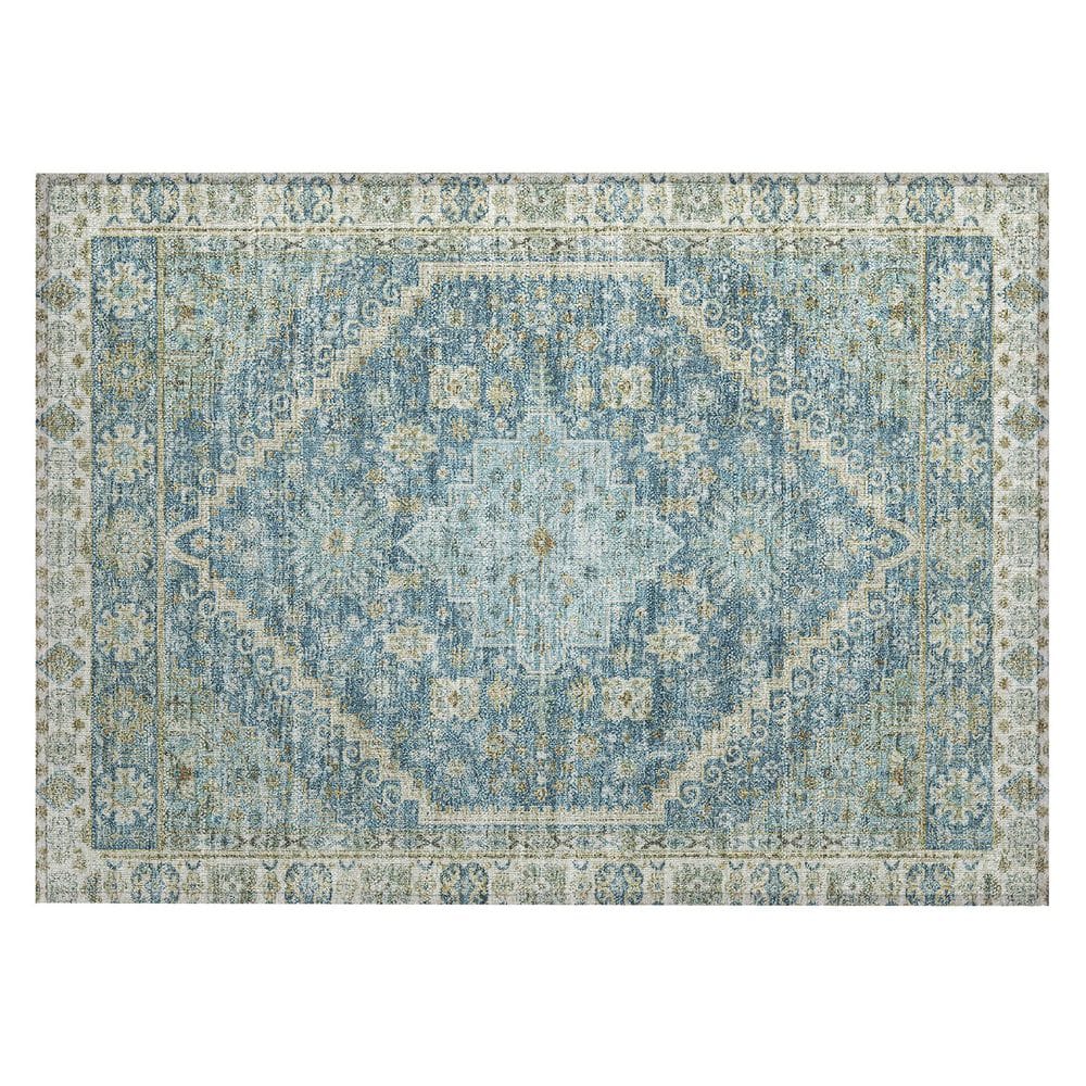 Chantille Machine Washable Indoor/Outdoor Abstract ACN2806 Aqua 3 ft. x 4 ft. Area Rug price history on PriceWatchPro