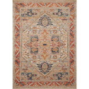 Jocelyn Sand/Multi 5 ft. 5 in. x 7 ft. 6 in. Transitional 100% Polypropylene Pile Area Rug