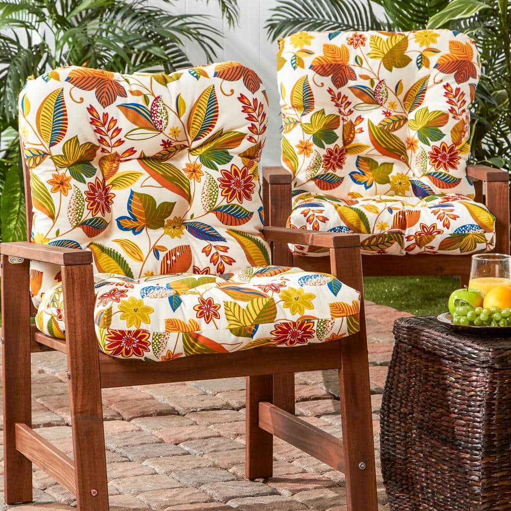 Esprit Floral Multicolor Polyester Outdoor Chair Cushion Set