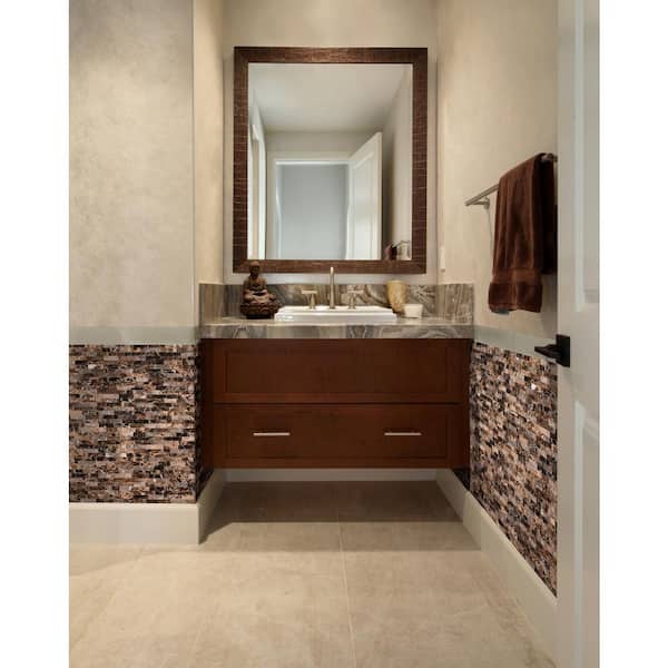 Madison Celeste Bullnose 3 in. x 18 in. Polished Porcelain Wall Tile (15 lin. ft./Case)