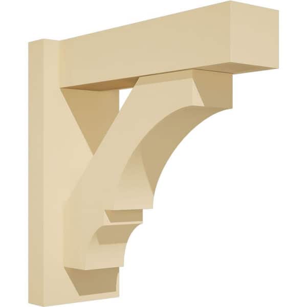 Ekena Millwork Balboa 5 in. W x 14 in. H x 14 in. D Signature Urethane Polyurethane Outlooker with Block Ends