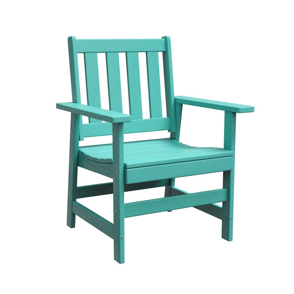 Lake Blue HDPE Outdoor Dining Chair with Armrests, All-Weather Patio Chair for Backyard, Patio or Garden (Set of 1) price history on PriceWatchPro
