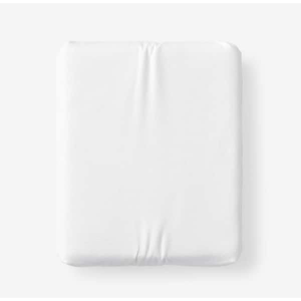The Company Store Legacy Velvet Flannel White Solid Full Fitted Sheet