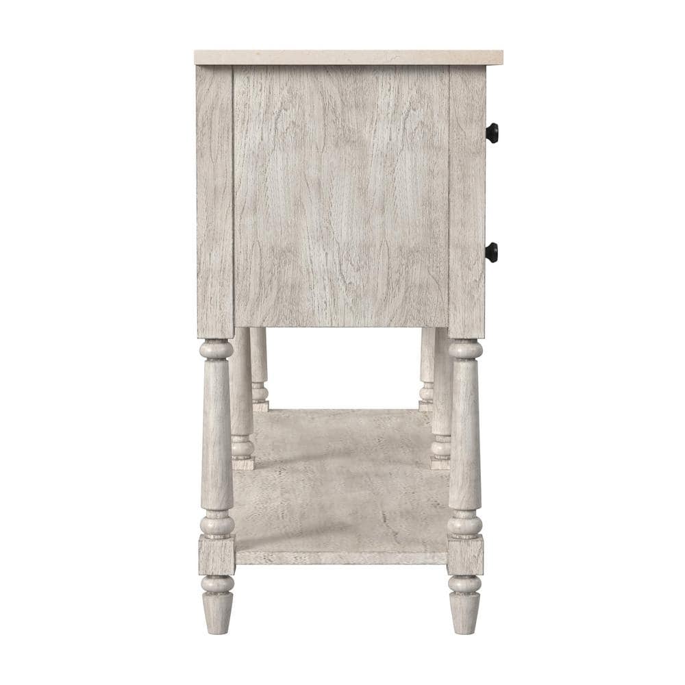 Danielle 65" Gray Marble Transitional Sideboard