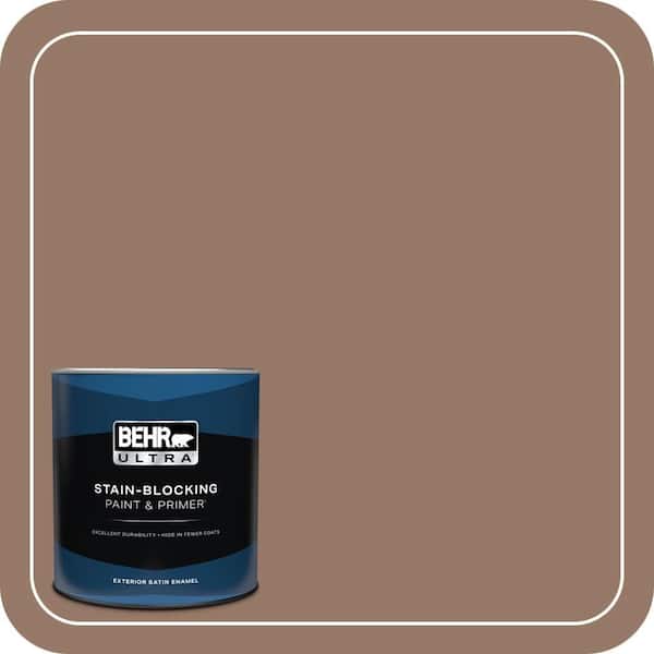 BEHR ULTRA 1 qt. #BXC-73 True Walnut Satin Enamel Exterior Paint & Primer