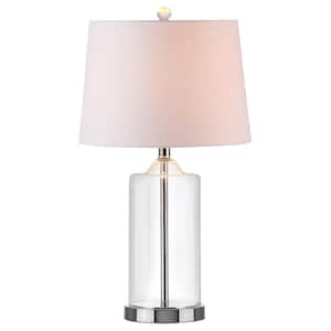 Walsh 25 in. H Clear/Chrome Glass Table Lamp