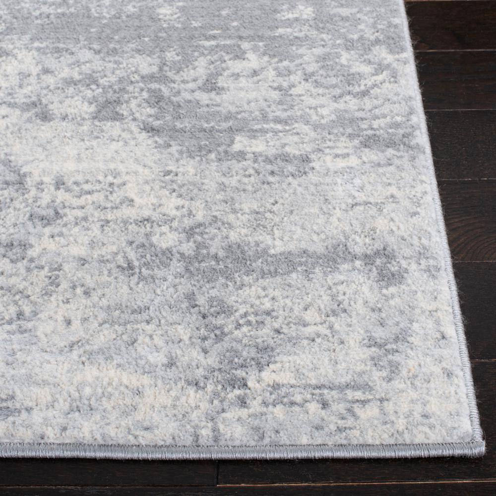 Elegant Brentwood 9' Square Grey/Ivory Abstract Area Rug