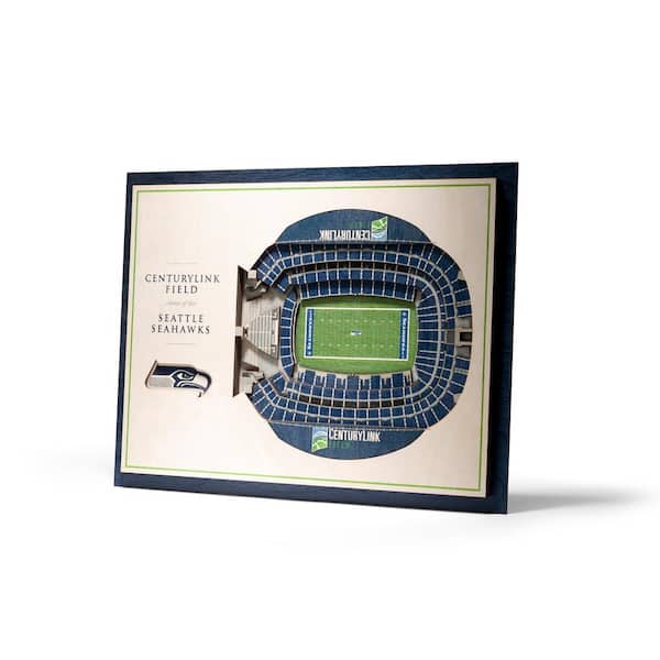 YouTheFan NFL Seattle Seahawks 5-Layer Stadiumviews 3D Wooden Wall Art