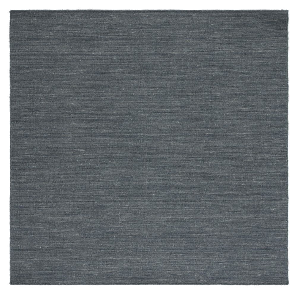 Handmade Grey and Silver Wool Square Area Rug, 6'x6'