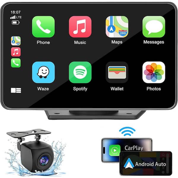 Yichuhaoxi 7 in. HD Portable Carplay Wireless Touch Screen