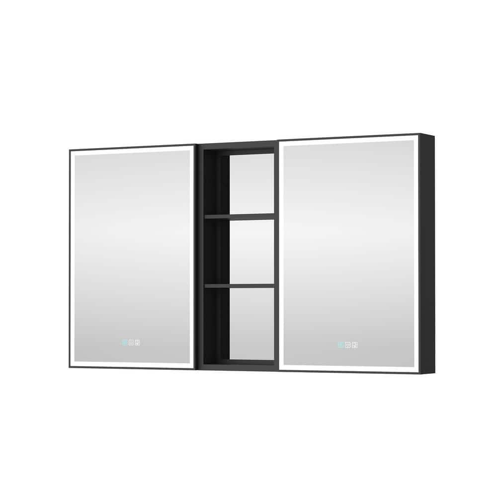 52 in. W x 30 in. H Rectangular Aluminum Dimmable LED Medicine Cabinet with Mirror, Recessed/Surface Mount price history on PriceWatchPro