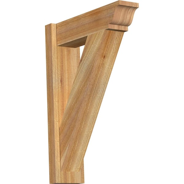 Ekena Millwork 6 in. x 28 in. x 20 in. Western Red Cedar Traditional Rough Sawn Outlooker